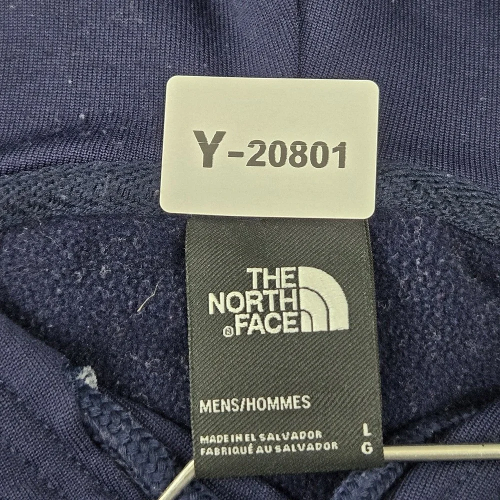 The‎ North Face Men Hoodie L Blue Fleece Pullover Gorpcore Logo Long Sleeve